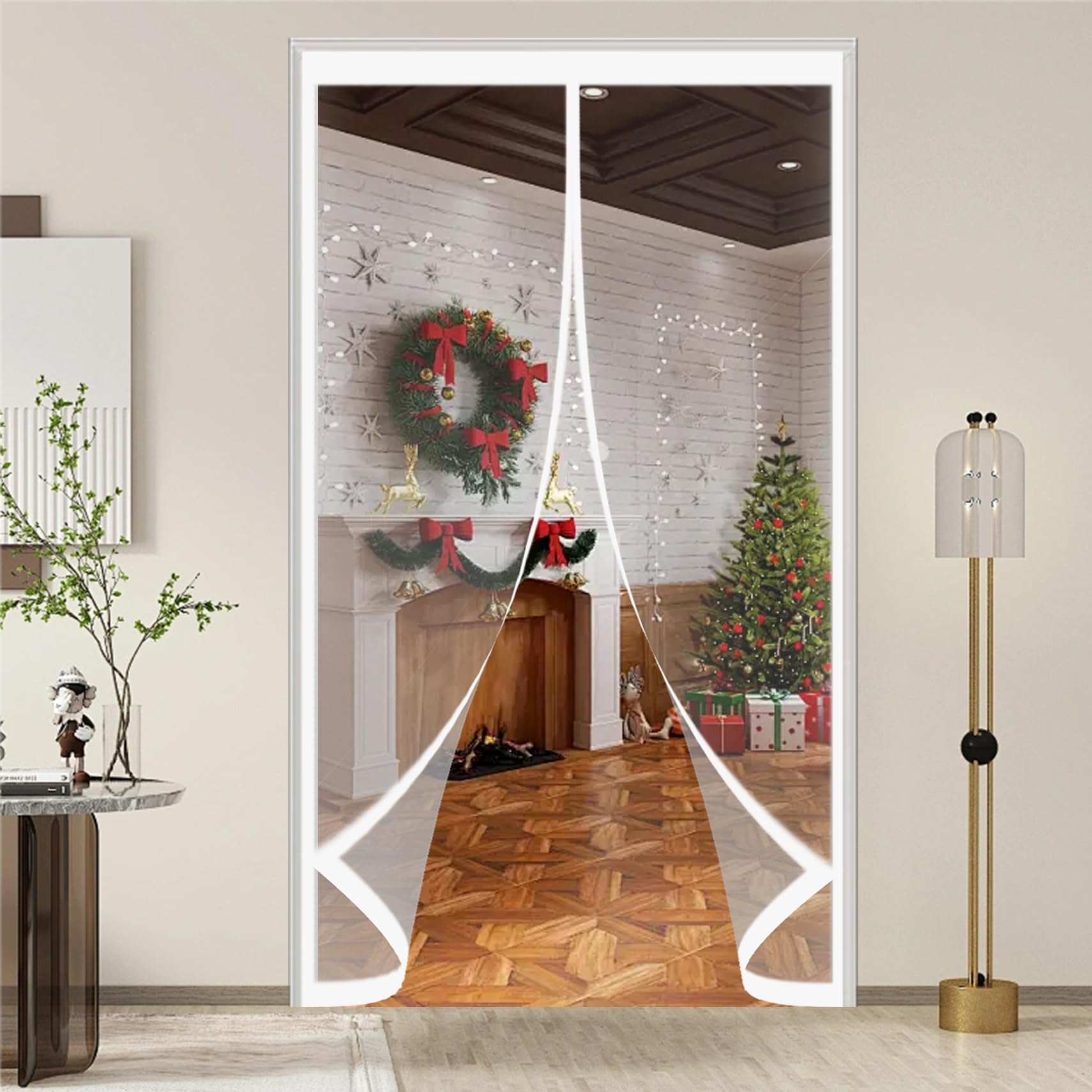 Rideau de Porte Thermique 84 x 164 cm Magnétique Coupe-Vent