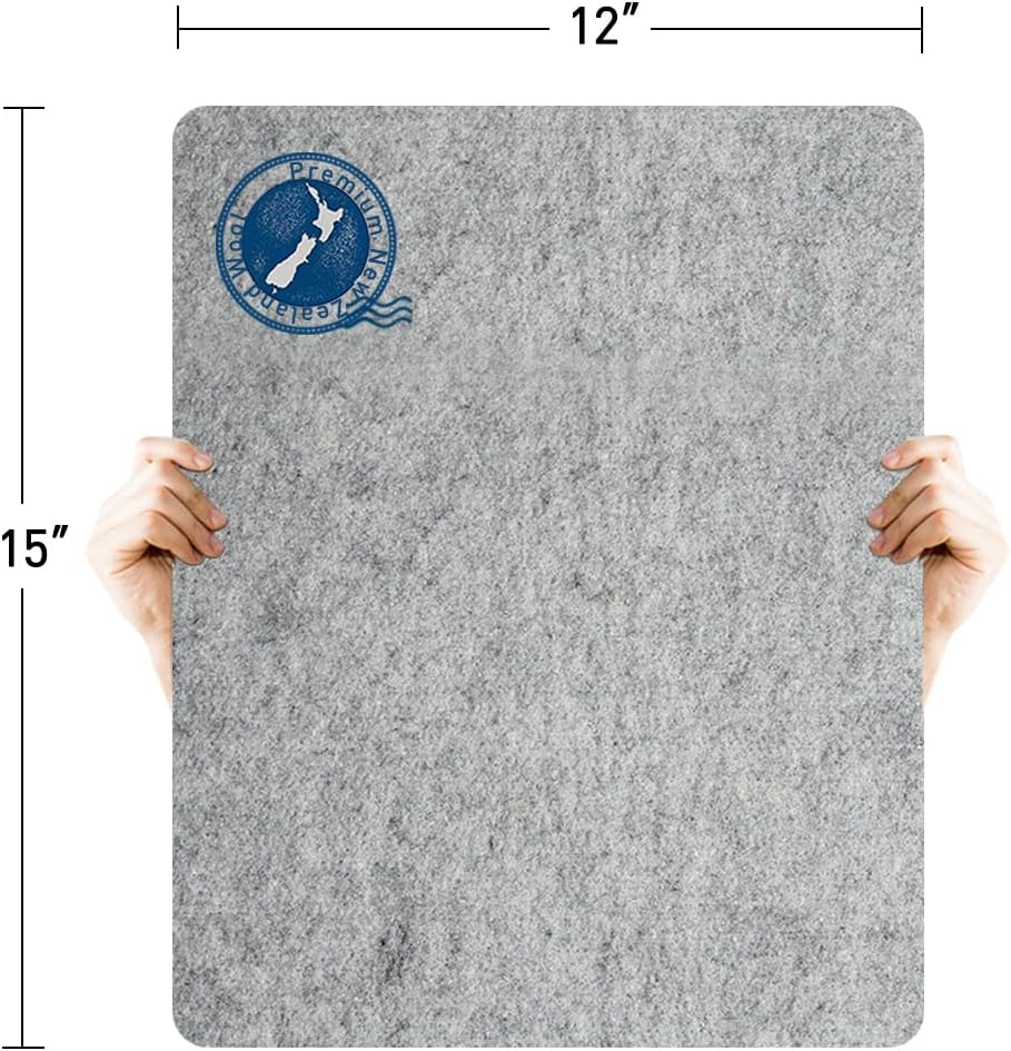 ZOMONETI 15" x 12" Wool Pressing Mat 100% New Zealand Felted Wool Ironing Mat Pad Blanket for Quilter, Sewing, Quilting Supplies and Notions thumbnail