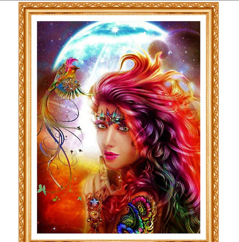 Full Square Drill 5D DIY Diamond Painting"Fairy" Handmade 3D Embroidery Arts Cross Stitch Decor Gift 30x40cm Wall Decoration Art for Home Office