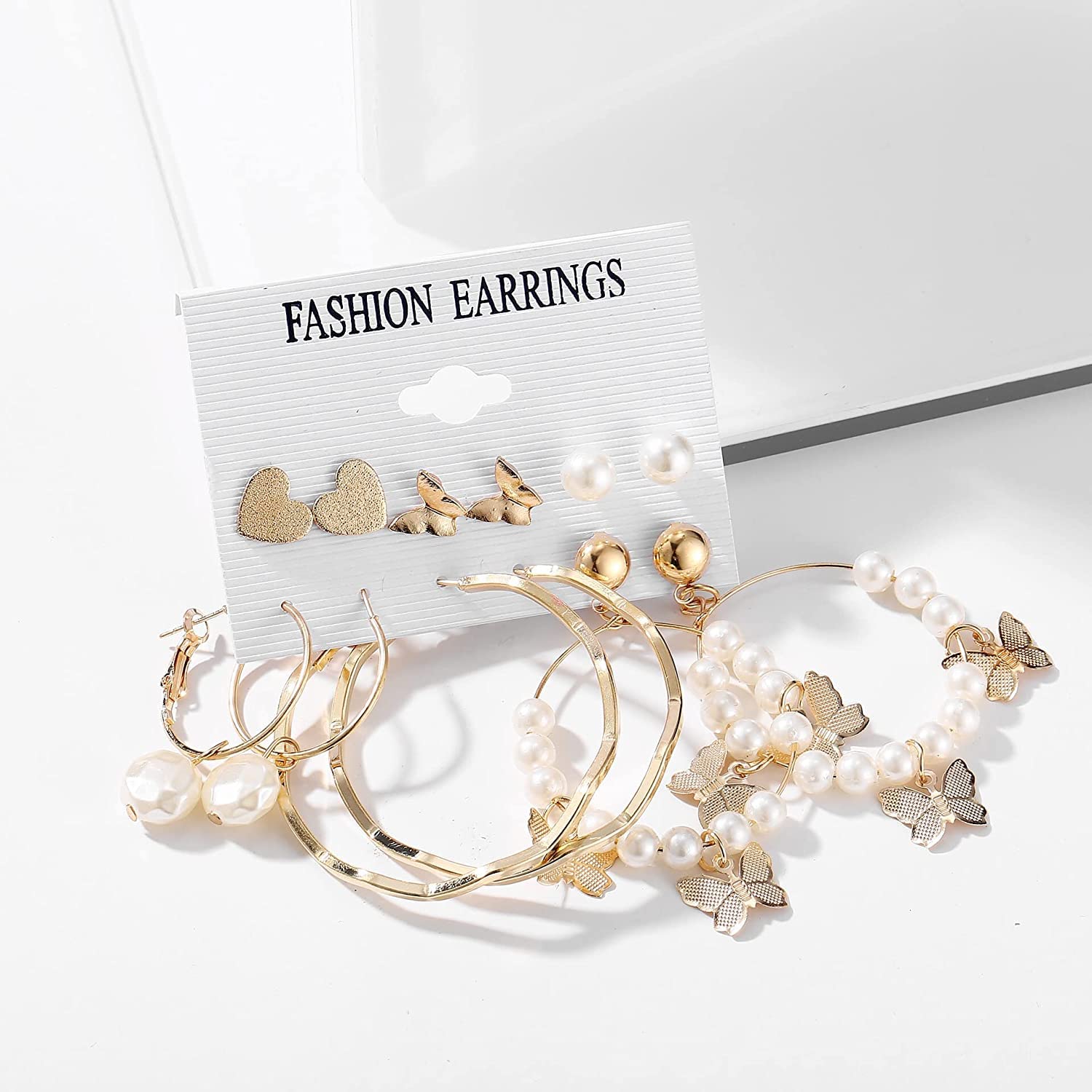 Women's Gold Plated Earrings Combo Set, Style 6
