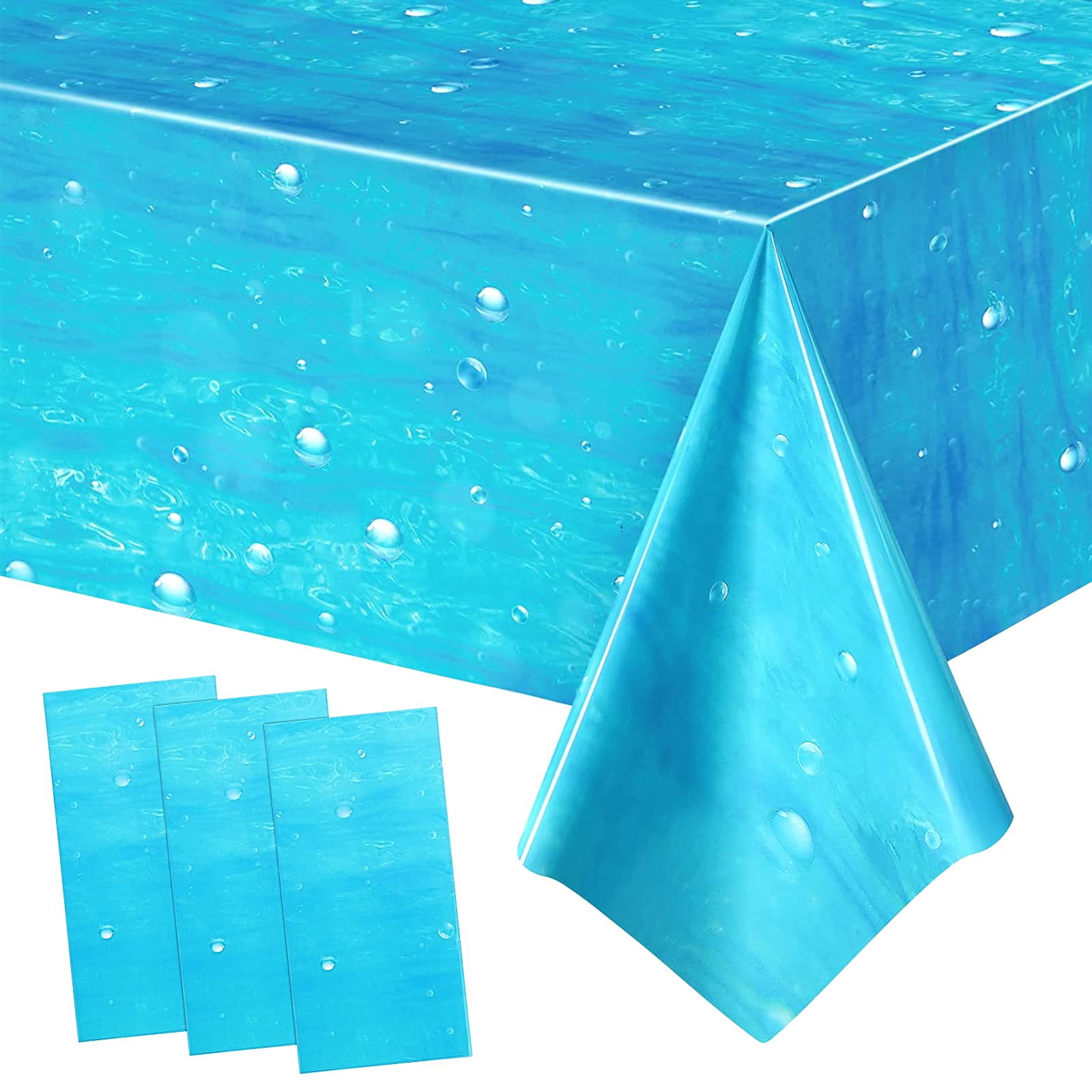 Angel-Tischdecken Set - 3 Stück Blau Mit Fischmotiv Für Geburtstagspartys