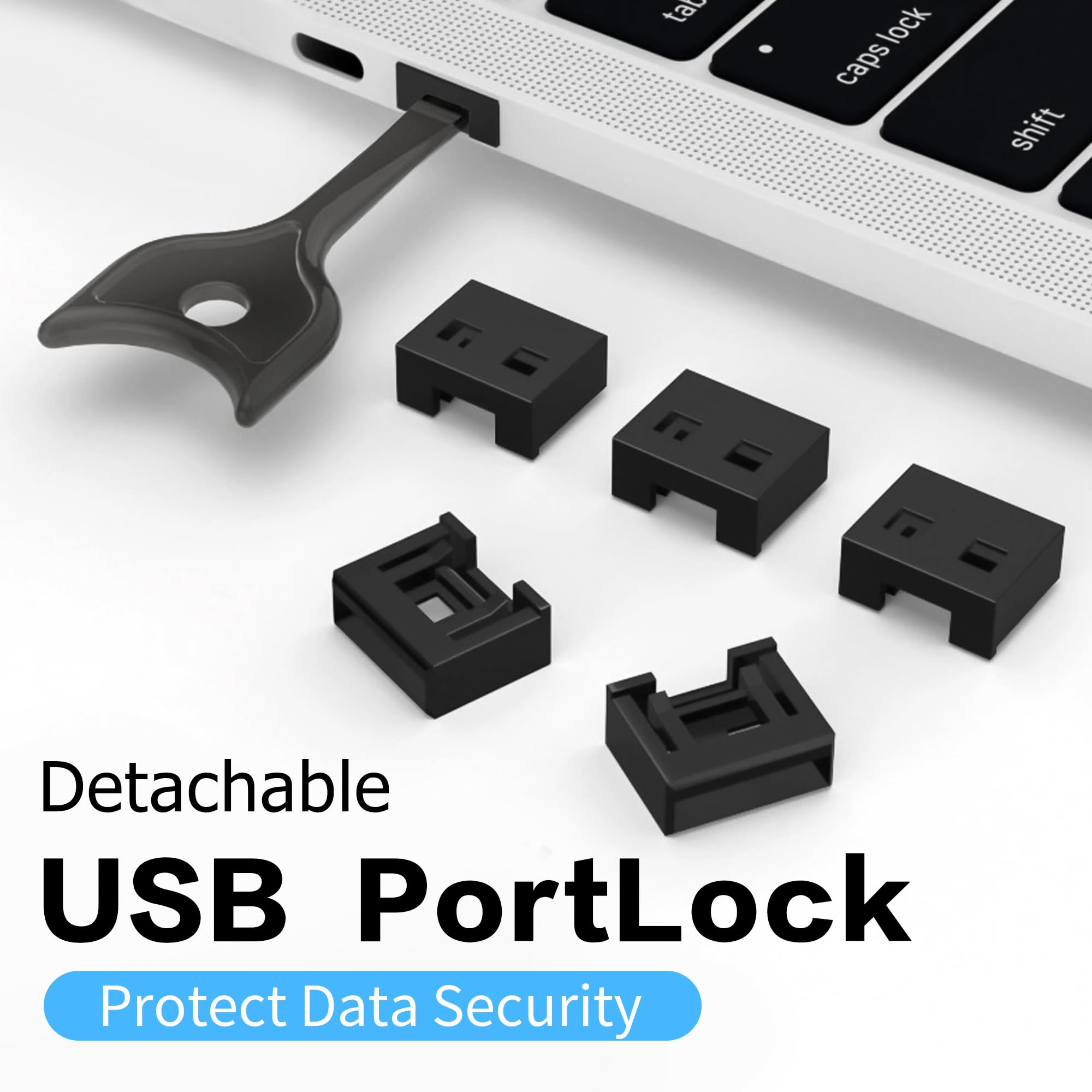 YAODHAOD Blockers 10-pak USB A Blockers zabezpieczająca przed kradzieżą informacji, zdejmowana wtyczka USB 2.0/3.0 Due&Moisture Resistent Shield do PC, laptopa i notebooka ochrona danych