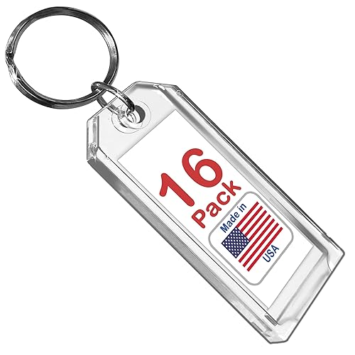 Premium Key Tag 3” Slip-Slot Plastic Heavy Duty (Clear Crystal