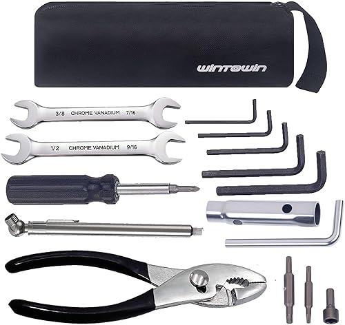 Kit de herramientas de reparación de motocicleta para motocicletas Harley Davidsons, juego de herramientas básicas de reparación de bicicletas, kit