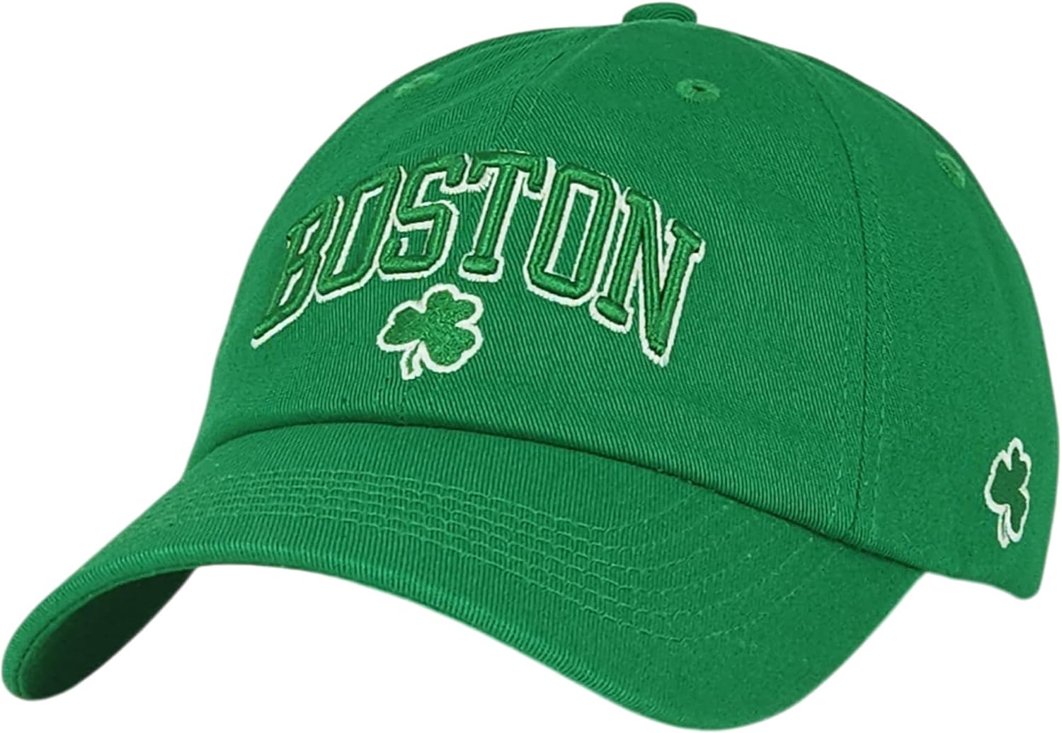 E BY ELIDAN Boston Shamrock Cotton Dad Hat - Unstructured Low Profile Irish Cap