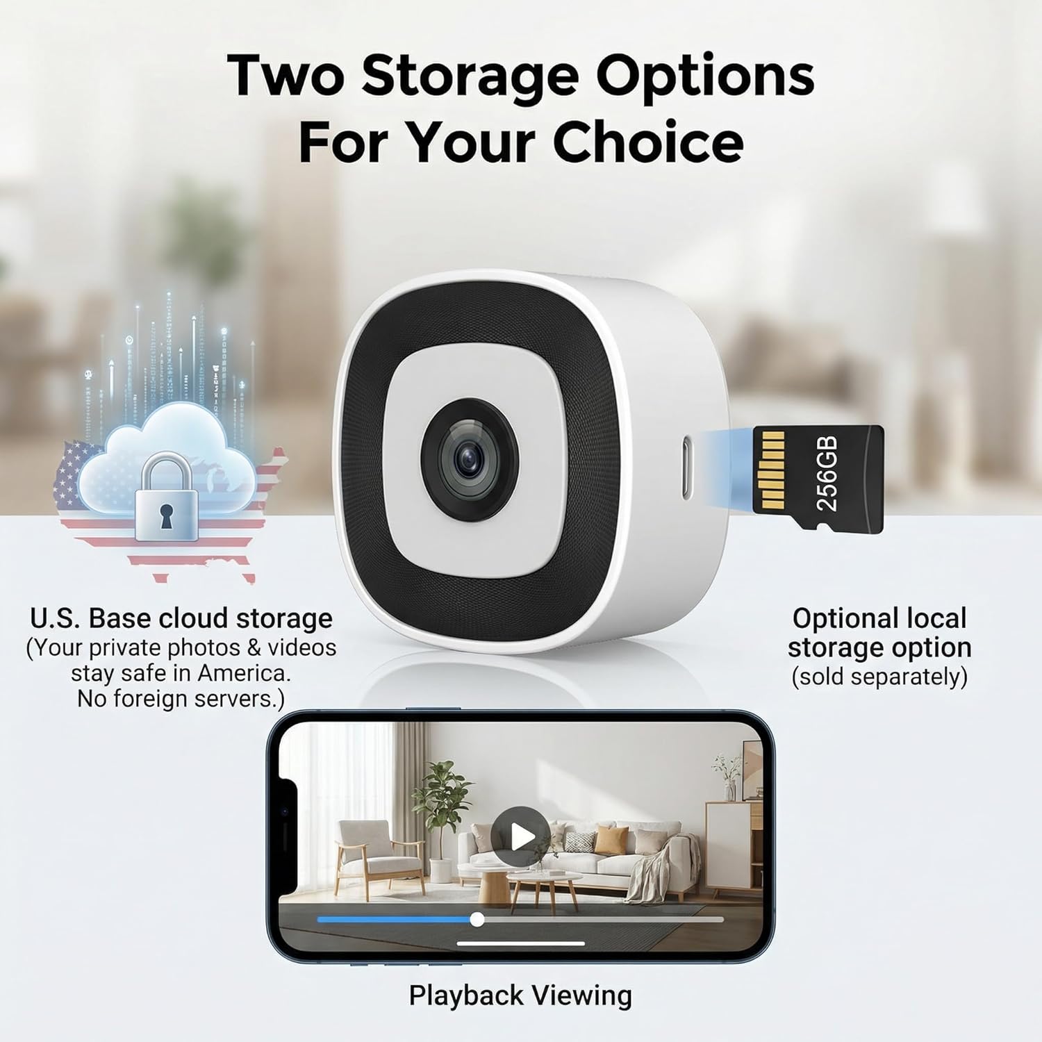 ELECCTV 4MP 2.5K Window Camera,2.4GHz&5GHz WiFi Indoor Cameras for Home Security 2 Pack with Premium AI Starlight Full-Color Night Vision,Person & Motion Detection,24/7 Recording,Easy&Quick Install