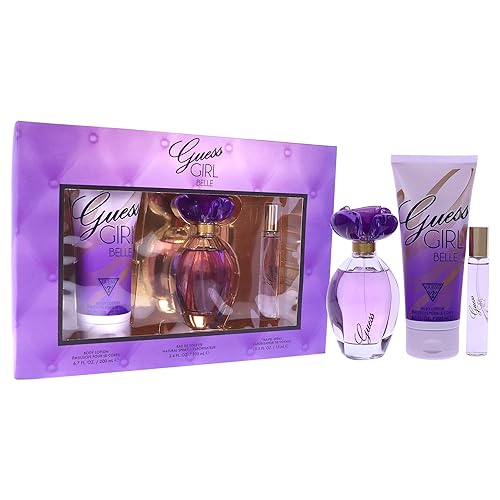 Miniatura 3 de Guess Girl Belle - Set de regalo de 3 piezas de 3.4 onzas EDT en aerosol, spray de viaje EDP de 0.5 onzas, loción corporal de 6.7 onzas