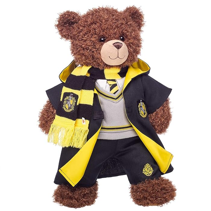 Buy Build A Bear Harry Potter Bear with Hufflepuff House Robe, Scarf & Hogwarts Pants