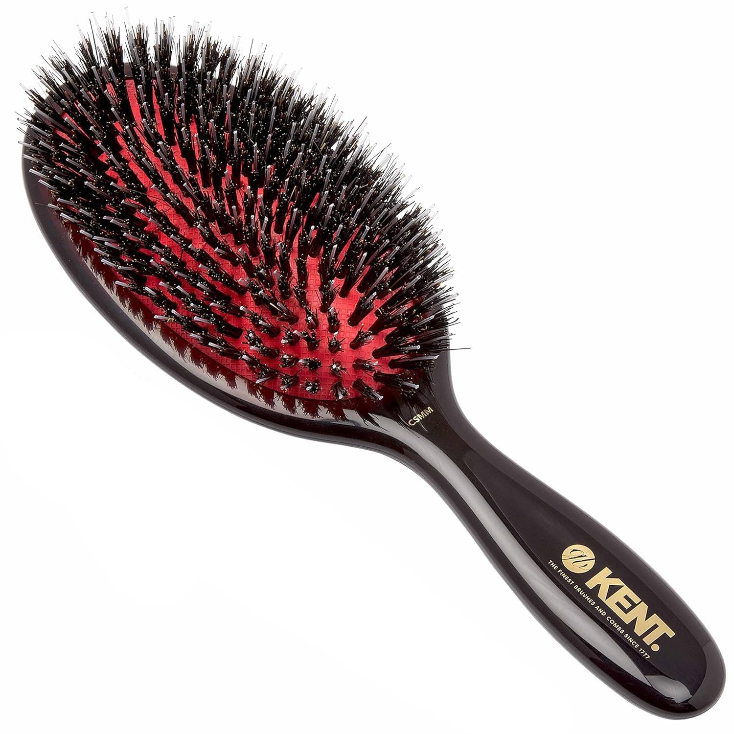 Kent Classic Shine Haarbrste, Borsten aus Nylon-Mix, Medium, tiefschwarz