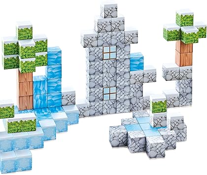 Magnetic Tiles-Build Mine Magnet World Frozen Set 3-4,Magnetic Blocks Sensory Toys for Age 5-7,STEM Magnets Cubes Building Toys for Halloween Christmas Birthday Gifts for Girls Boys Ages 4-8 8-12