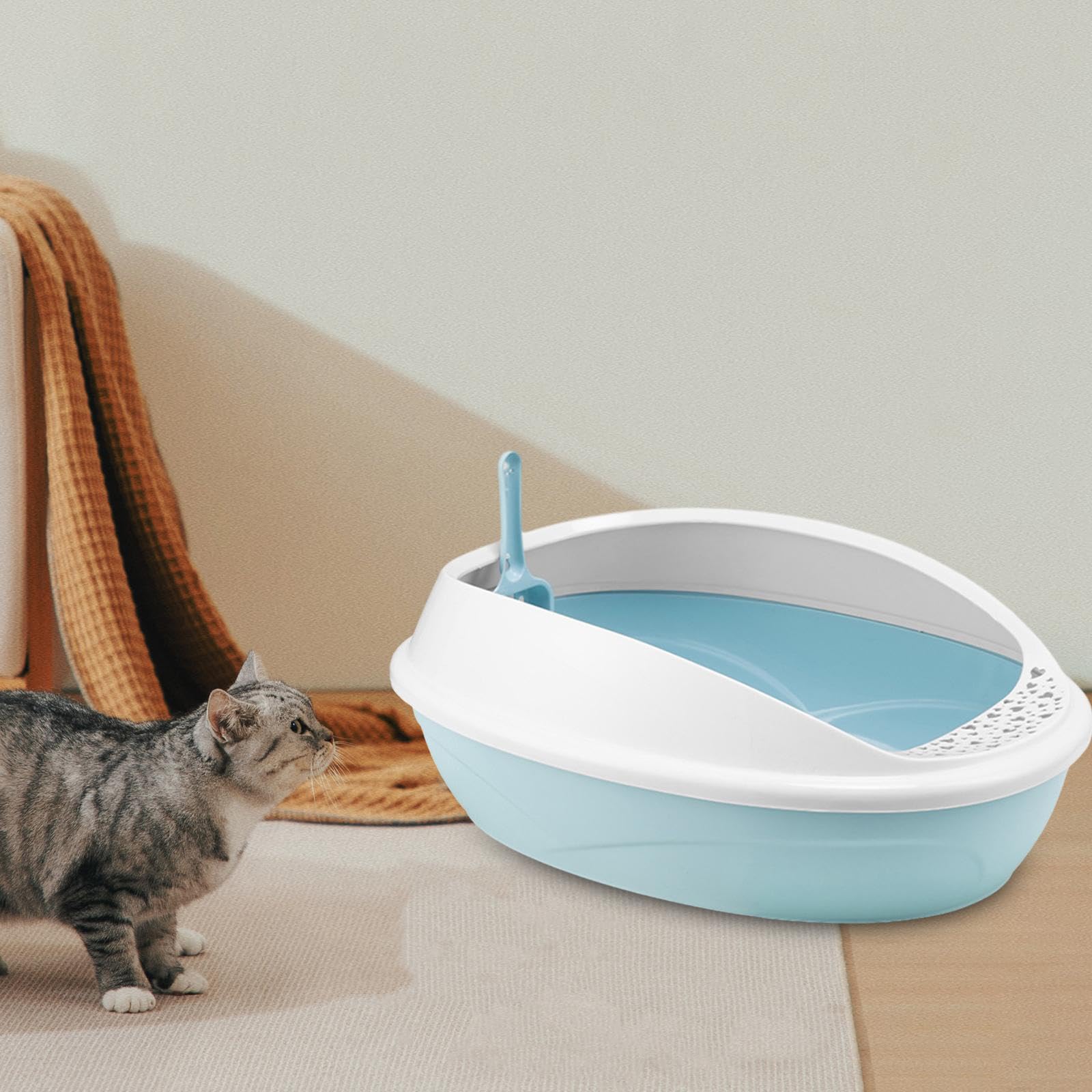 Lettaia, Lettiera for Gatti con Coperchio Aperto