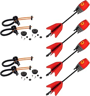 Zing Z Tek Bow Bungee Replacements and Arrow Refill Pack, Includes 2 Orange Z Tek Bungee Sets and 4 Red Zonic Whistling Arrows, for Long Range Outdoor Play