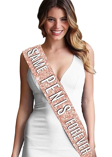 Miniatura 5 de Juego de 2 Faja de satén de grado nupcial Glam Bride to Be de oro rosa y banda blanca SPF, oro rosa brillante