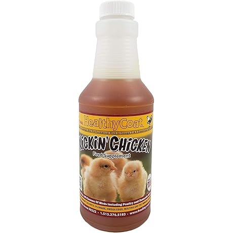 HealthyCoat Kickin Chicken: Pint - for Better More Lustrous Plumage, Eggs, and Attitude