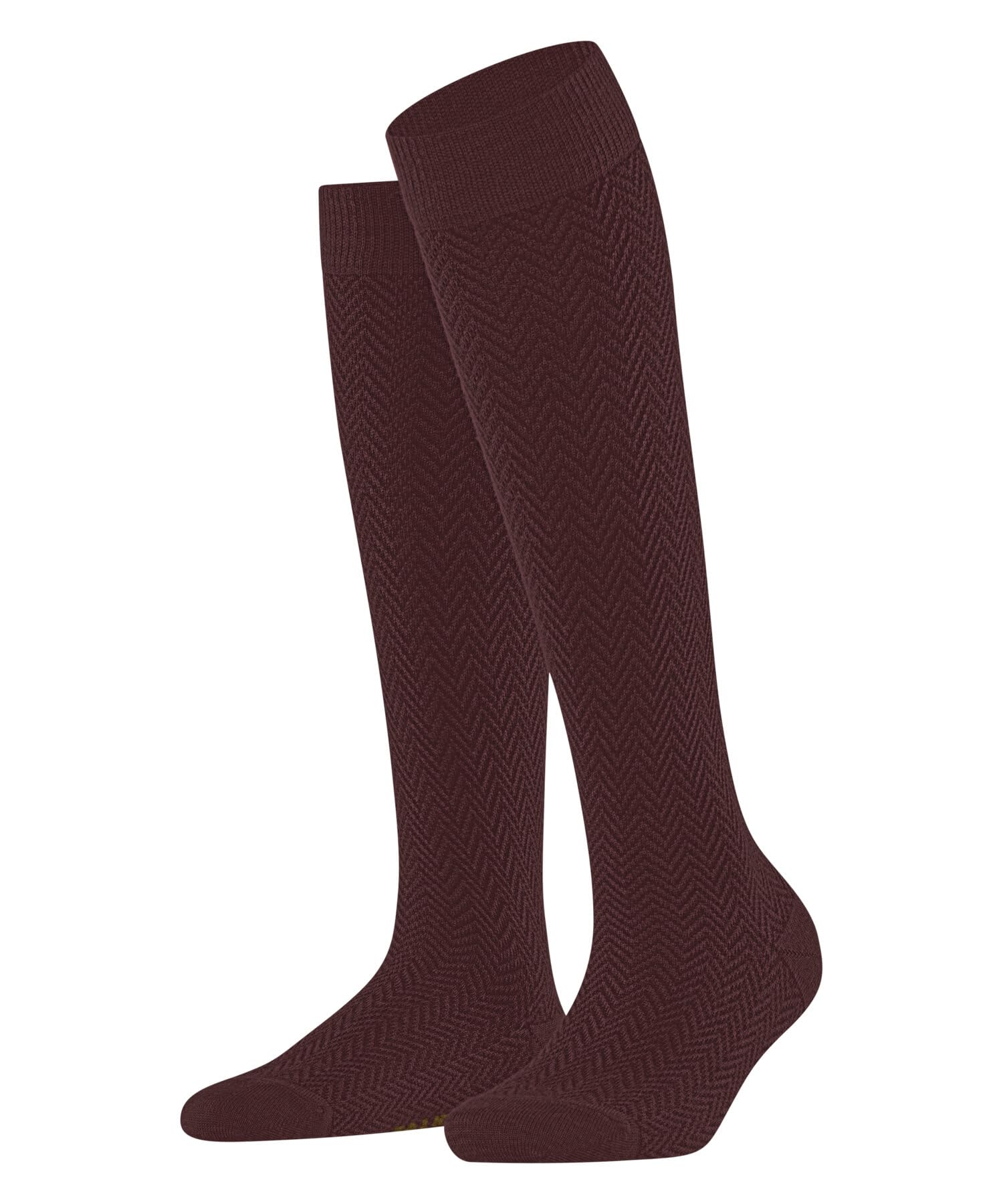 FALKE Women's Fable Estate W Kh Wool Long Plain 1 Pair Knee-High Socks, Brown Cayenne 5950, 2.5-5