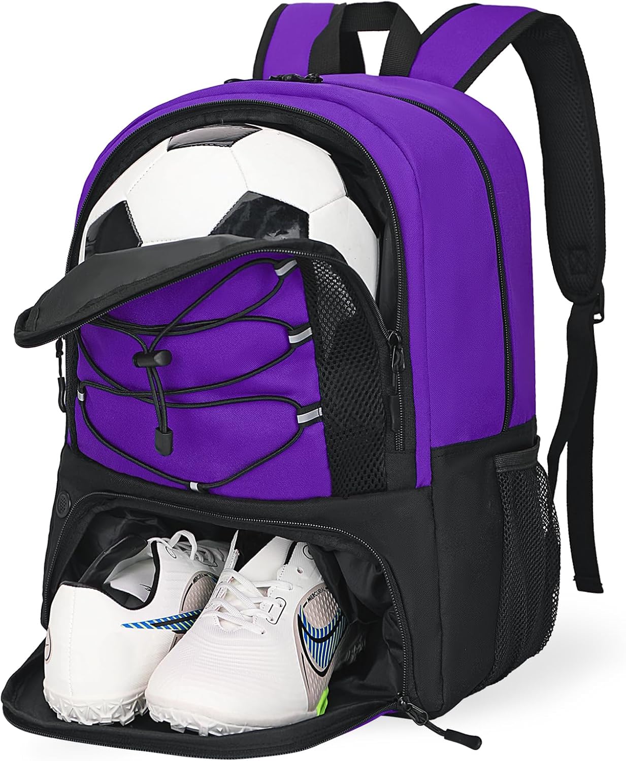Goloni Soccer Bag, Basketball Bag with Ball Compartment & Shoe Compartment,Large Soccer Backpack for Basketball,Gym，Football