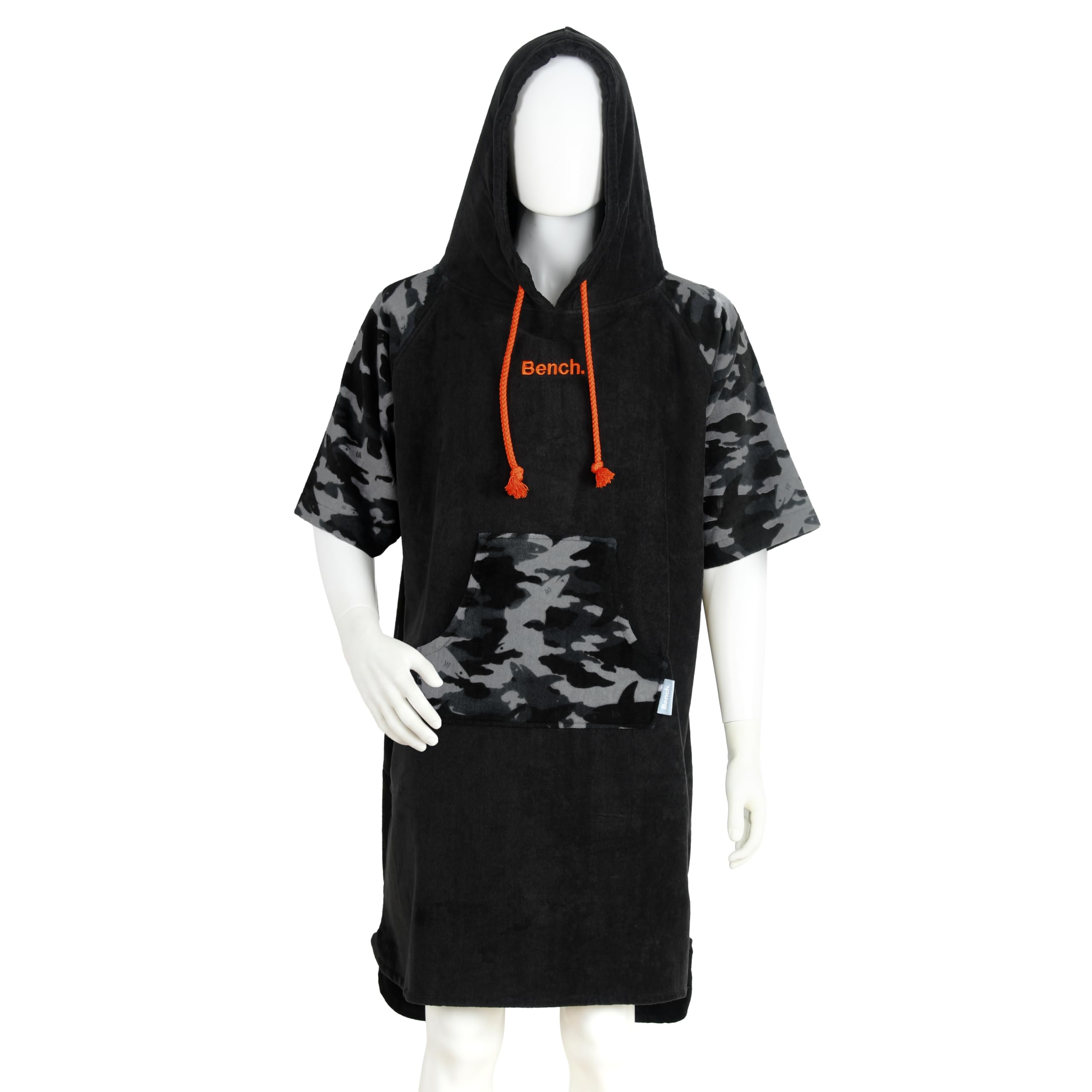 Bench Surf-Poncho, Premium Baumwoll-Frottier, Umzieh-Poncho für Wassersport, Saugfähiges Strand-Handtuch, 335g/m², für Damen und Herren