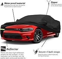 Vista 2 de YIXIN Funda impermeable de coche para Dodge Charger SE SXT R/T Daytona SRT Hellcat 190T 2006-2026, ajuste personalizado, correa 100% impermeable