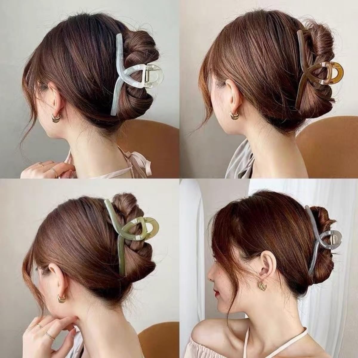 Cách búi tóc đẹp bằng kẹp