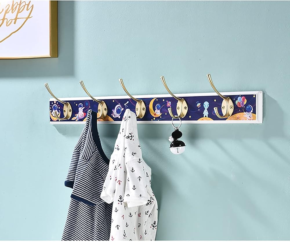 Coat Rack/Children' s Room Hook/Clothes Hook Behind The Door/Wardrobe Towel Door Shoe Cabinet Personality Creative Coat Hook (Color : C Size : 68cm) (C 81cm) — 사진 1