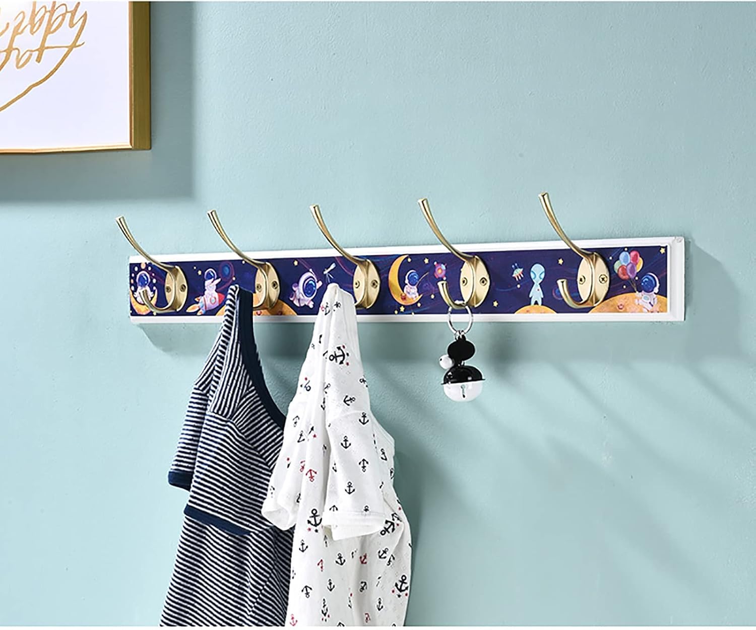 Coat Rack/Children' s Room Hook/Clothes Hook Behind The Door/Wardrobe Towel Door Shoe Cabinet Personality Creative Coat Hook (Color : C Size : 68cm) (B 55cm)