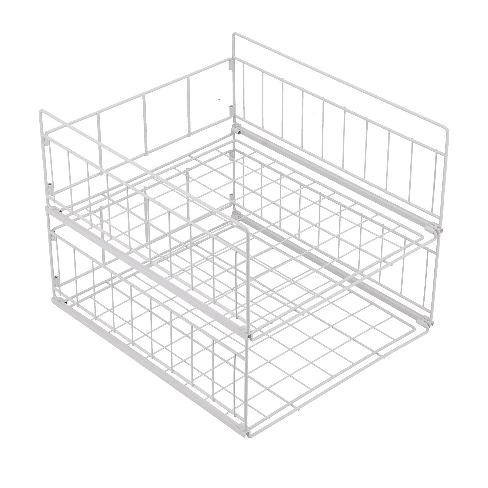 Aramox Estante de Almacenamiento de Cocina Estante de Almacenamiento de Especias de Hierro Forjado 40 X 34,5 X 32 Cm Organizador de Gabinete Desmontable para Gabinetes de Despensa, Armario, Baño,