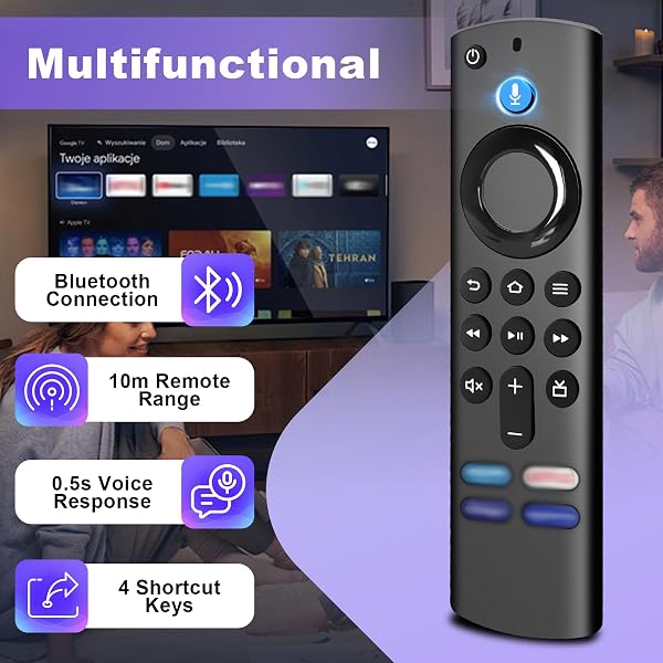 Replacement Voice Remote Control, Applicable Fi-re-TV-S-Ti-ck Smart TVs (Lite & Gen 2 & Gen 3 & 4K), Applicable Smart TVs Cube Gen 2 & Gen 3 - 2