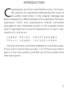 Large Print Cryptograms #2