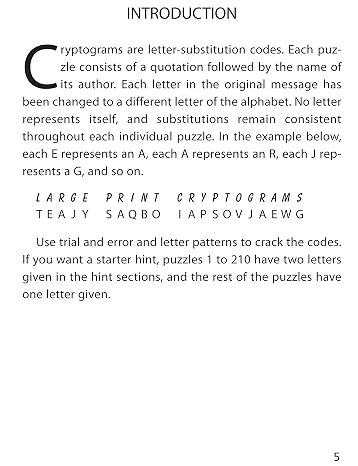 Large Print Cryptograms #2