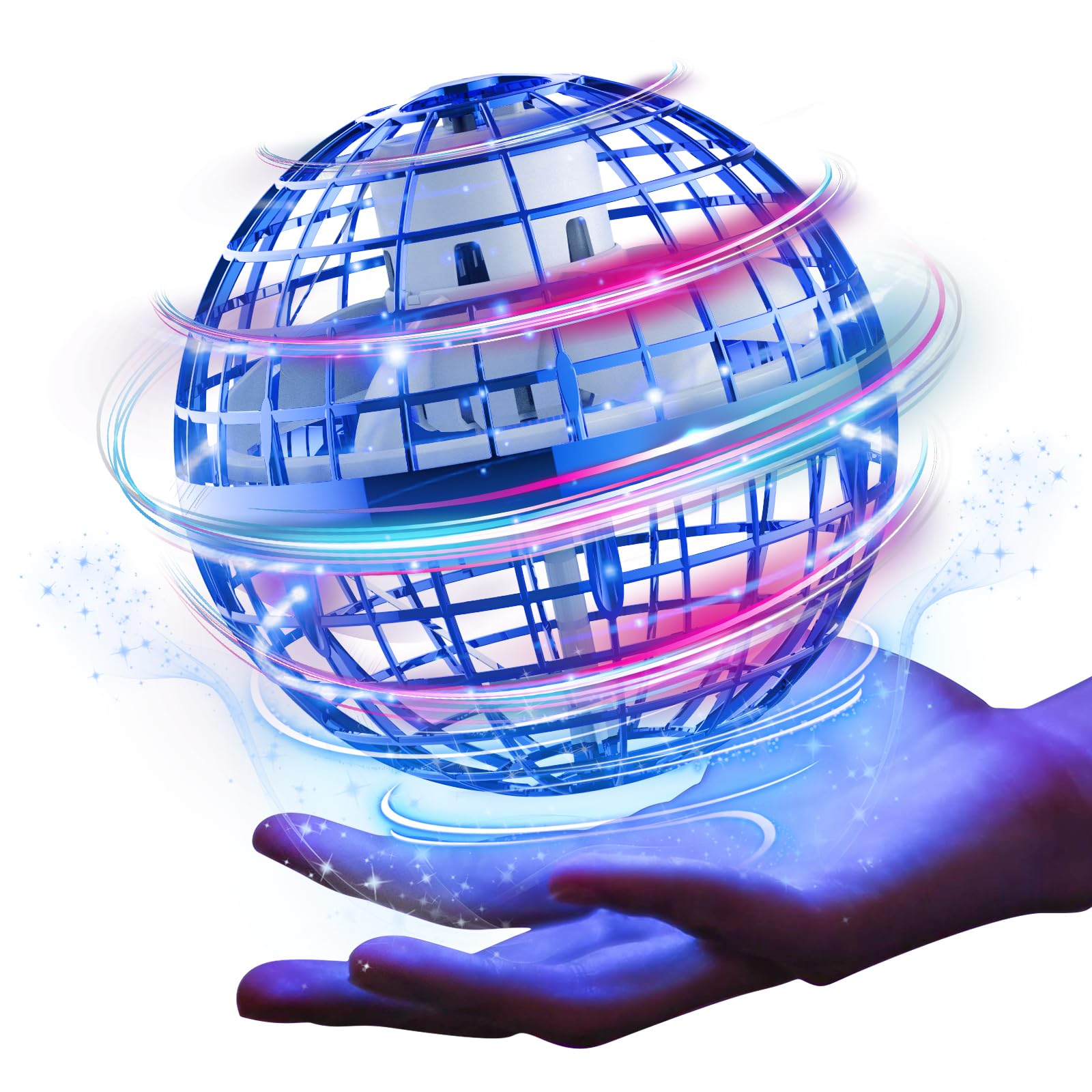 Gimama Flying Ball, Gyro, Flying Ball Toy, UFO Toy, Boomerang Spinner with LED Lights, Popular Christmas Gift (Blue)Gimama Flying Ball, Gyro, Flying Ball Toy, U…