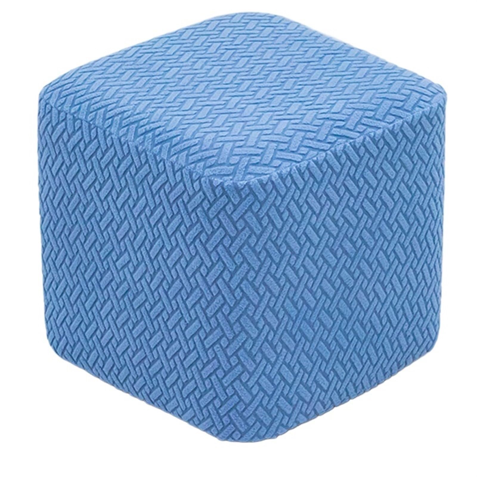 YXINAER Foot Stool Cover Elastic Ottoman Cover Round Square Footstool Covers Footrest Protector for Furniture (without stool)(02)