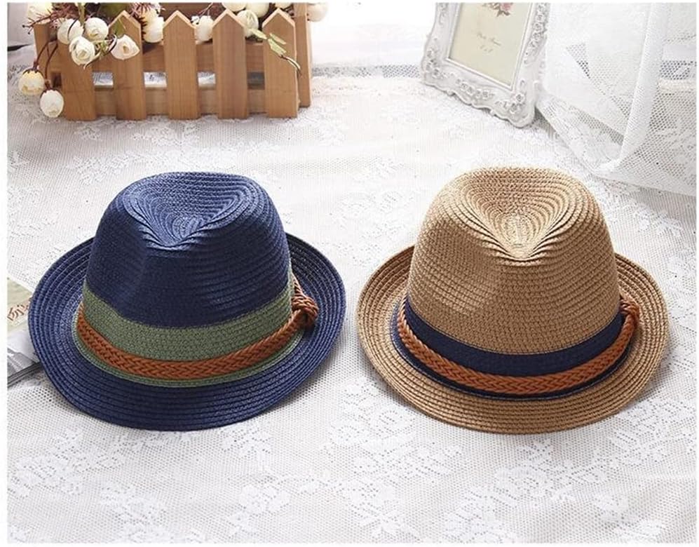 Jazz Women Hat Beach Men Sun Casual Panama Male Cap Hemp Rope Patchwork Striped Visor