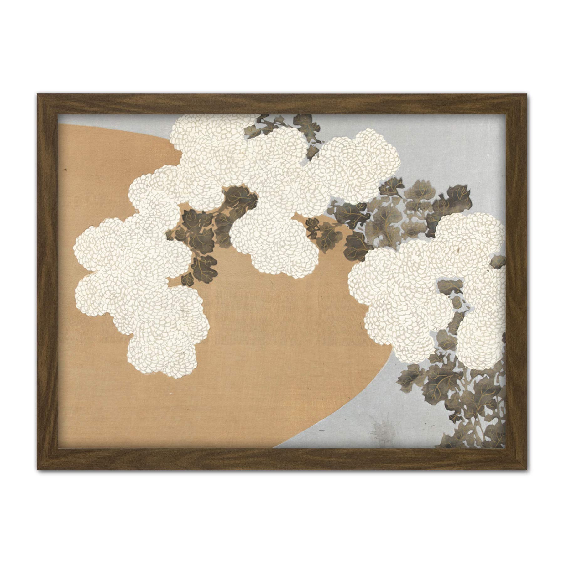 Artery8 Kamisaka Sekka Chrysanthemums Japanese Painting Artwork Framed Wall Art Print 18X24 Inch