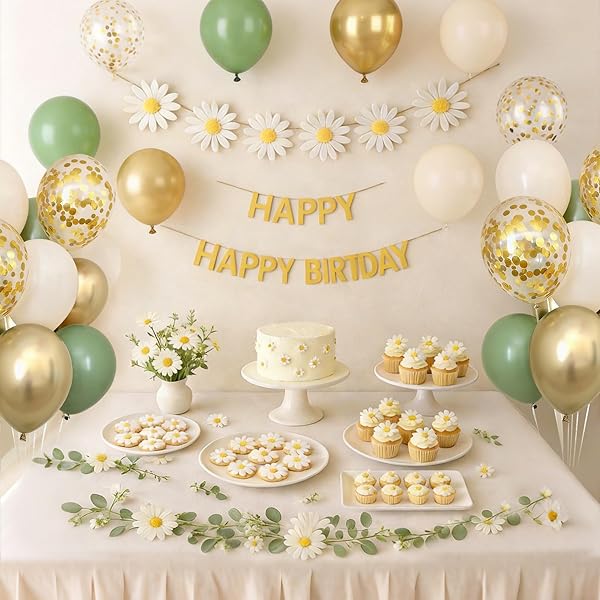 62 Pezzi Palloncini Verde Salvia, 12 Pollici Addobbi Compleanno con Palloncini Verde Salvia, Bianchi, Oro, Oro Confetti per Decorazioni Compleanno, Matrimonio, Battesimo Bimbo,Gender Reveal - 3