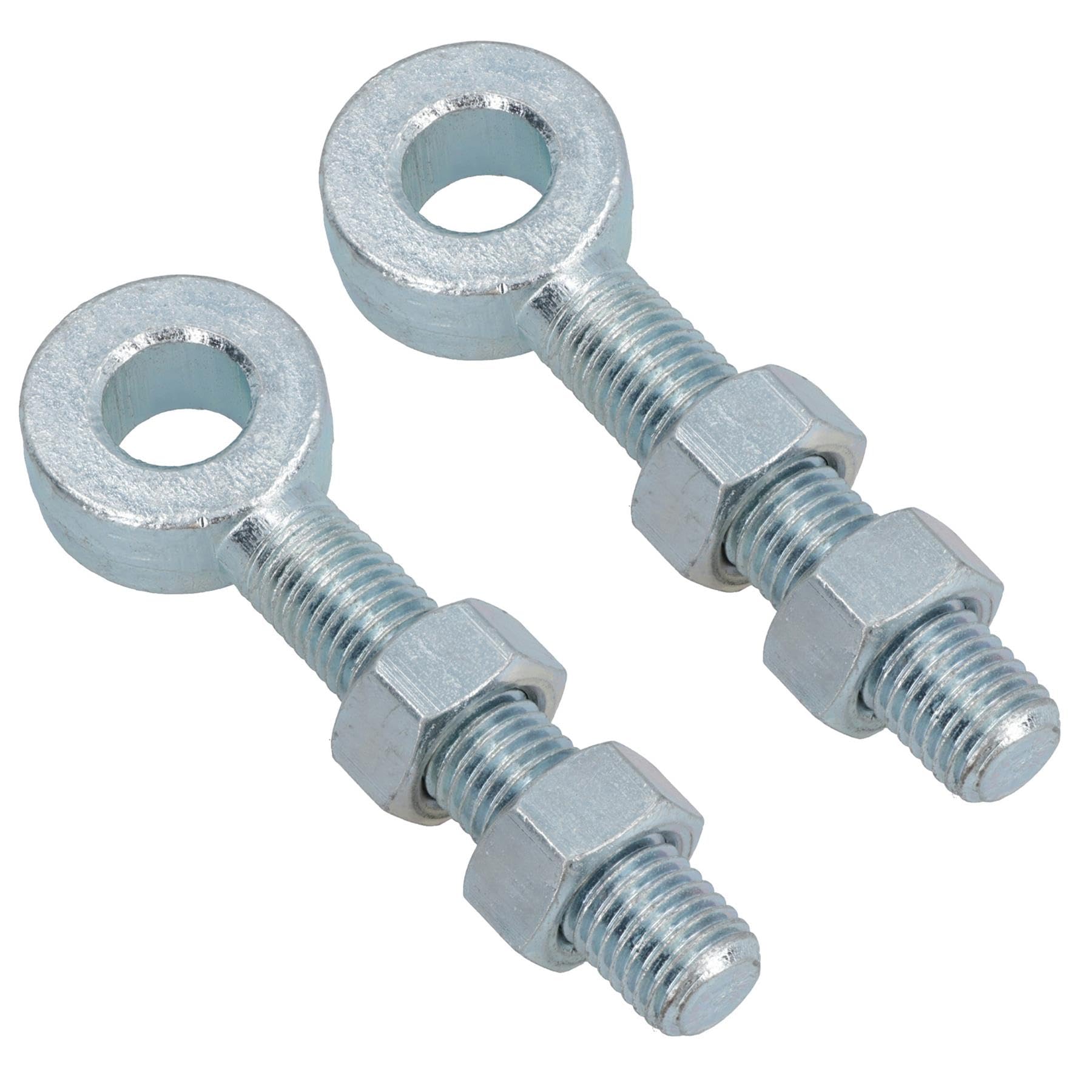 AB Tools Swing Gate Long Eye Bolts Hinge + Nuts Adjustable Zinc Plated 20 X 100mm 2Pc