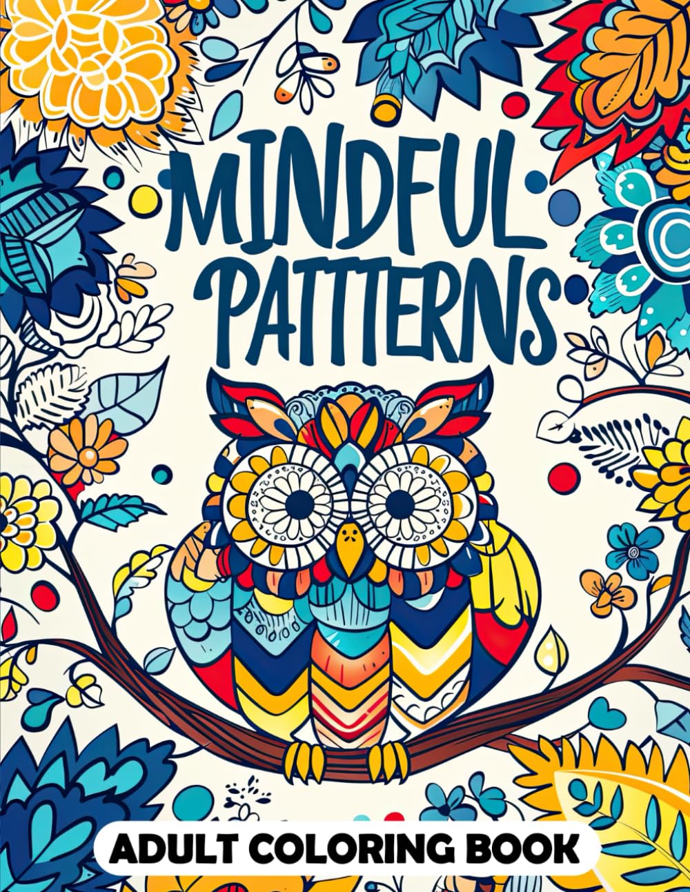 Mindful Patterns Adult Coloring Book: Relaxation Drawings by Mandala Style. Motif Decorations to Color.