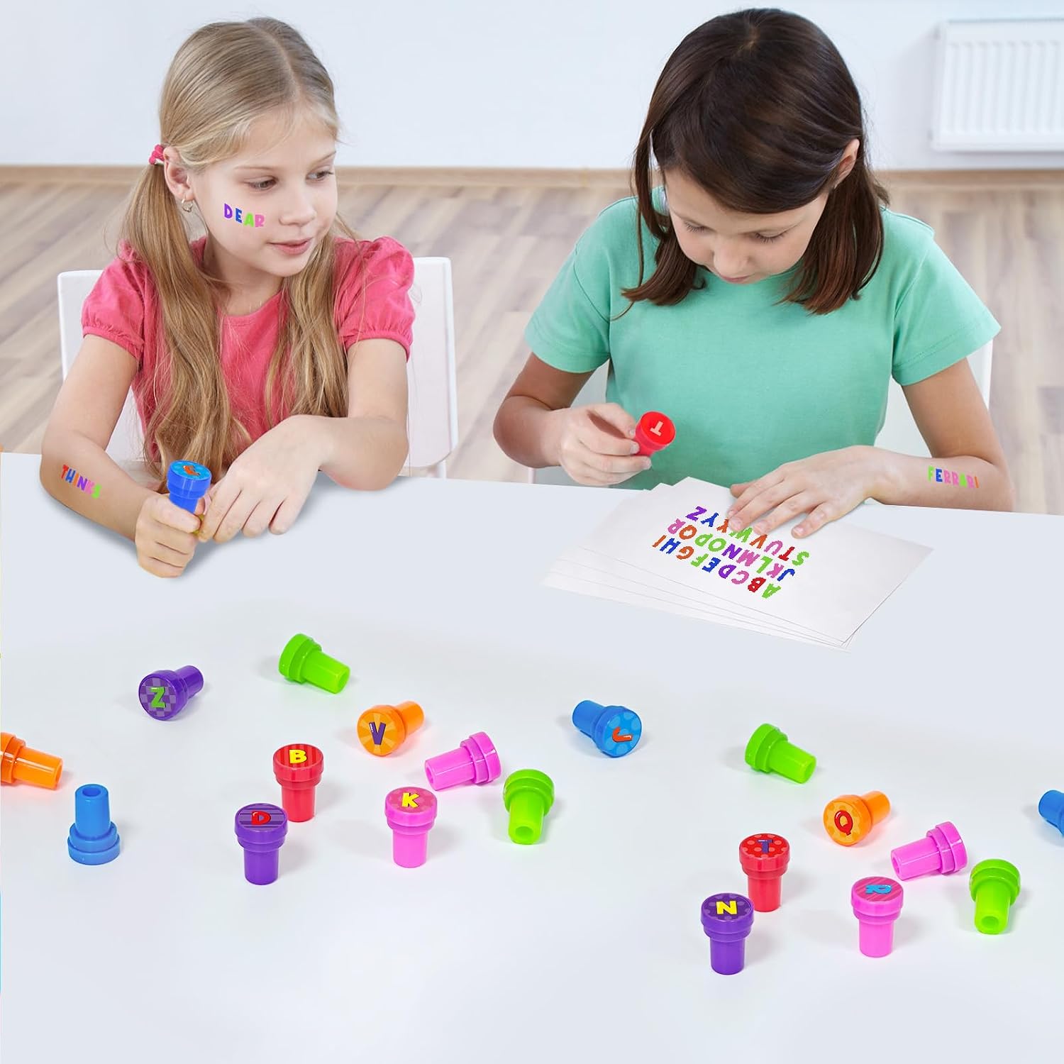 Cinrobiye 24 Pcs Alphabet Stampers Party Favor Set, Cute ABC Letter Stamps for Kids Early Learning, Classroom Rewards, Educational Phonics Toys, Goody Bag Fillers, Preschool Learning Supplies image 4