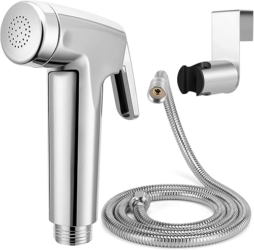 Boonny Pulverizador de bidé de mano para inodoro, kit de bidé de mano, kit de rociador de mano de baño de alta presión para lavado de inodoro, juego