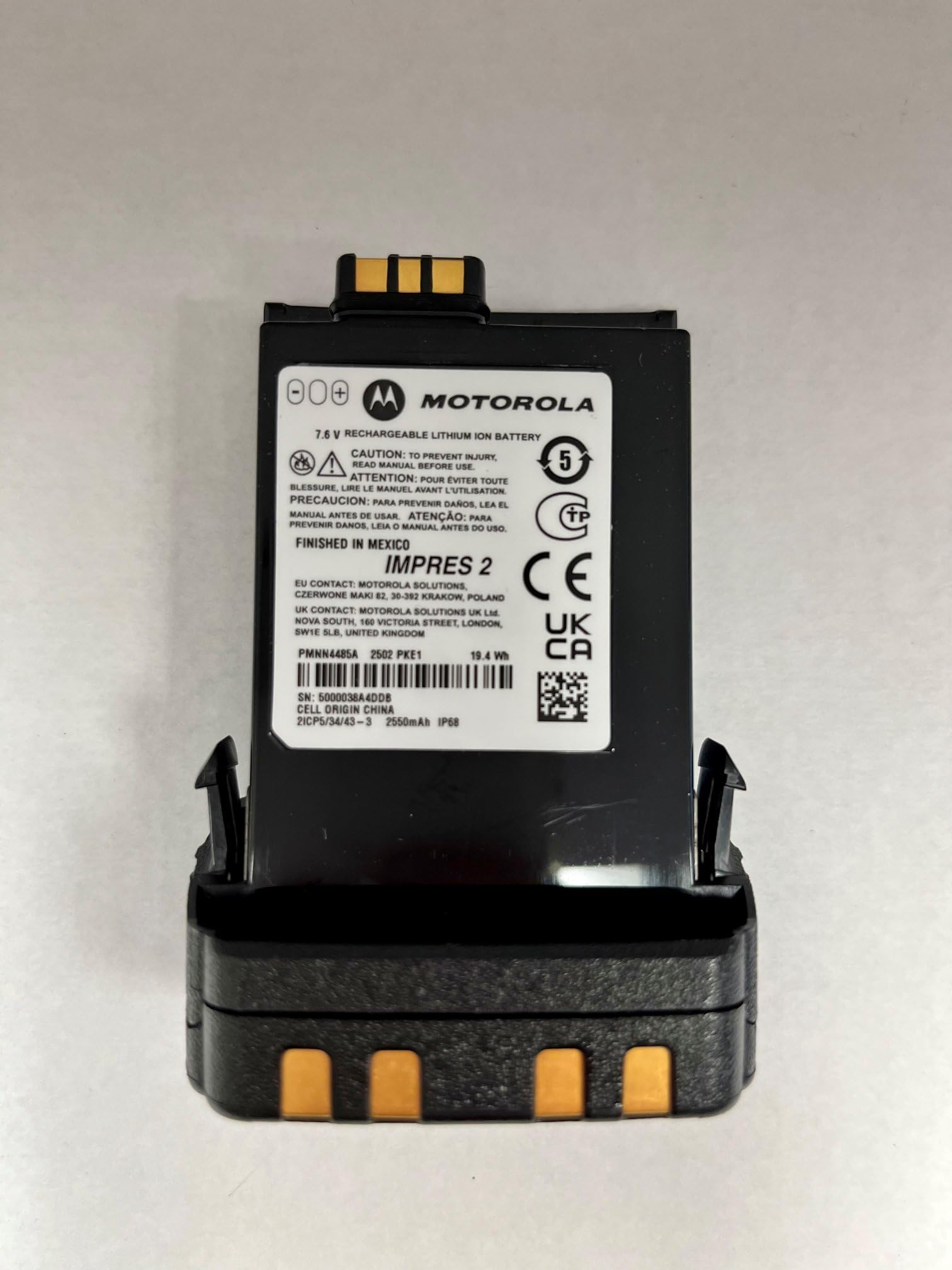 Amazon.com: PMNN4485A PMNN4485 - Motorola IMPRES 2 LiIon Battery