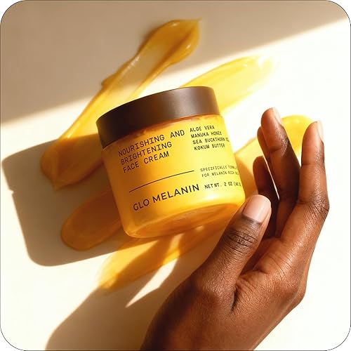 Miniatura 7 de Crema facial nutritiva Glo Melanin  Hidratante diario para una piel radiante y uniforme  Fórmula vegana y libre de parabenos para un brillo