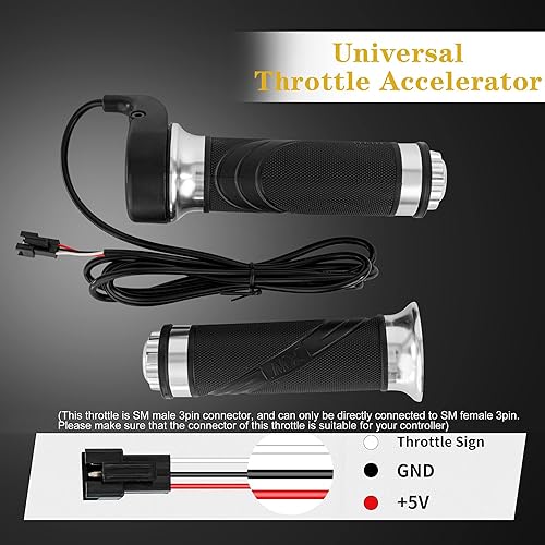 Miniatura 4 de Mango de acelerador giratorio de aleación de aluminio con mango de acelerador para bicicleta eléctrica, scooter de parte modificada