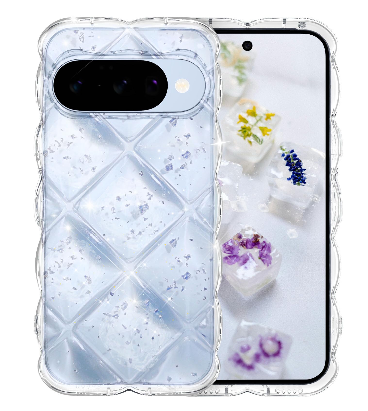 【219種のネイルパーツ】多色 透明ケース付き★ Amazon.co.jp: GUAGUA Google Pixel 10 ケース クリア ウェーブ