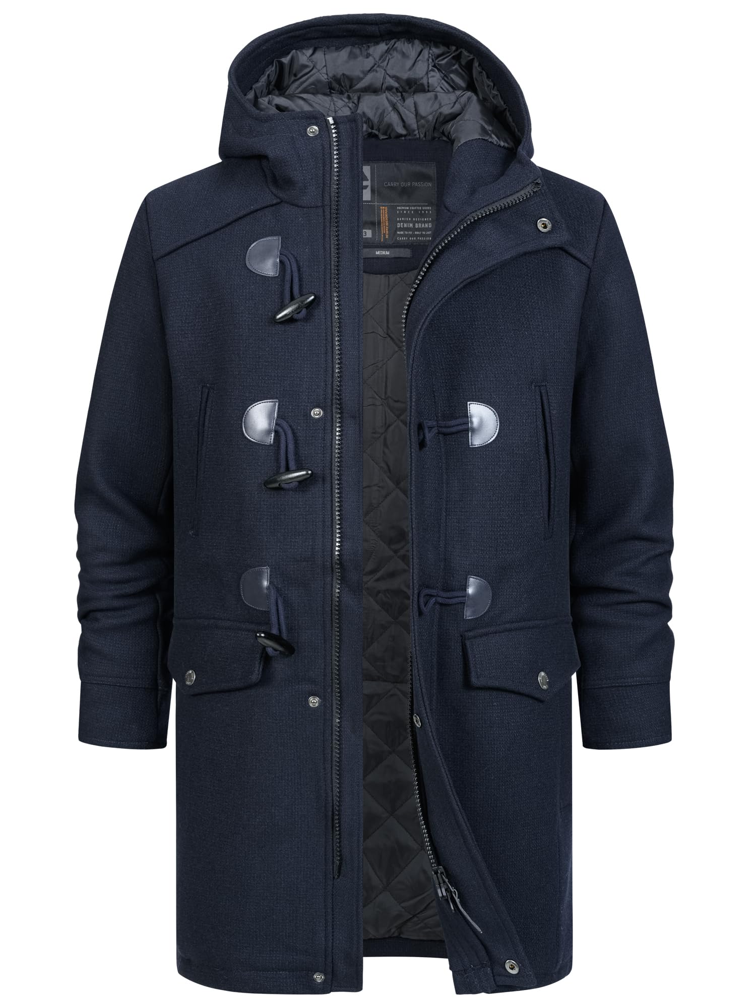 Indicode Hommes Liam Coat | Manteau d'hiver duffle-coat