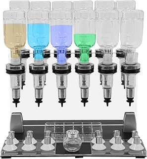 Manual Perfume Dispenser Kit - Perfume Filling Machine with 12 Bottles & Adjustable Flow, Ideal for Bars, Studios, Salons & Stores, Includes Scent Testing Cups & Tester Rack.