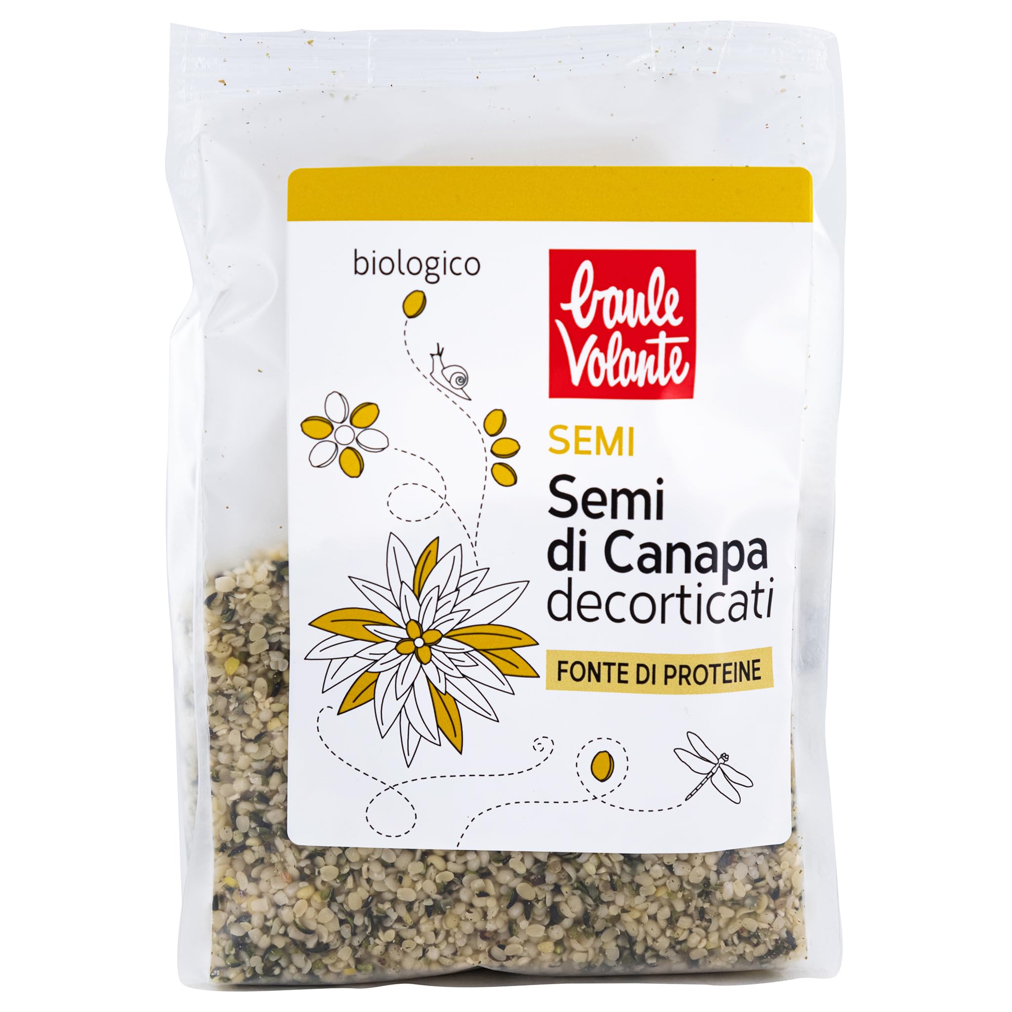 Baule Volante Semi di Canapa Decorticati – Semi di Canapa Bio - Ricco di Proteine ​​e Fibre – Ideale per Insalate e Zuppe - 200g