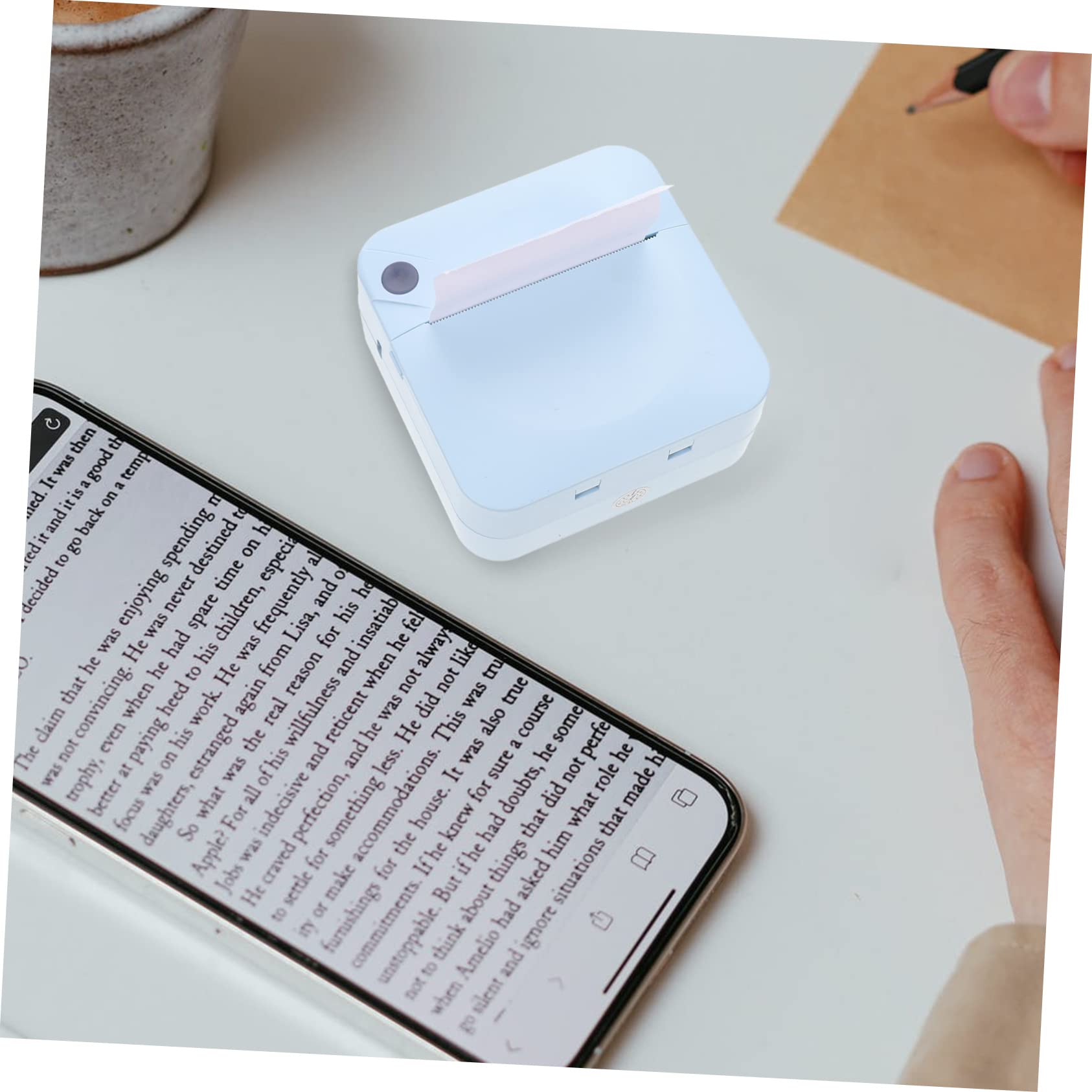 Stampante Termica Portatile per Etichette, Connessione Wireless, 200 Dpi