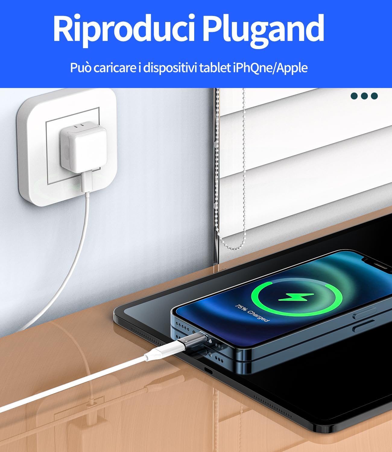 Adattatore da femmina Lightning a maschio USB-C (confezione da 2), adattatore USB C Lightning, adattatore di trasferimento dati per iPhone serie 16 e