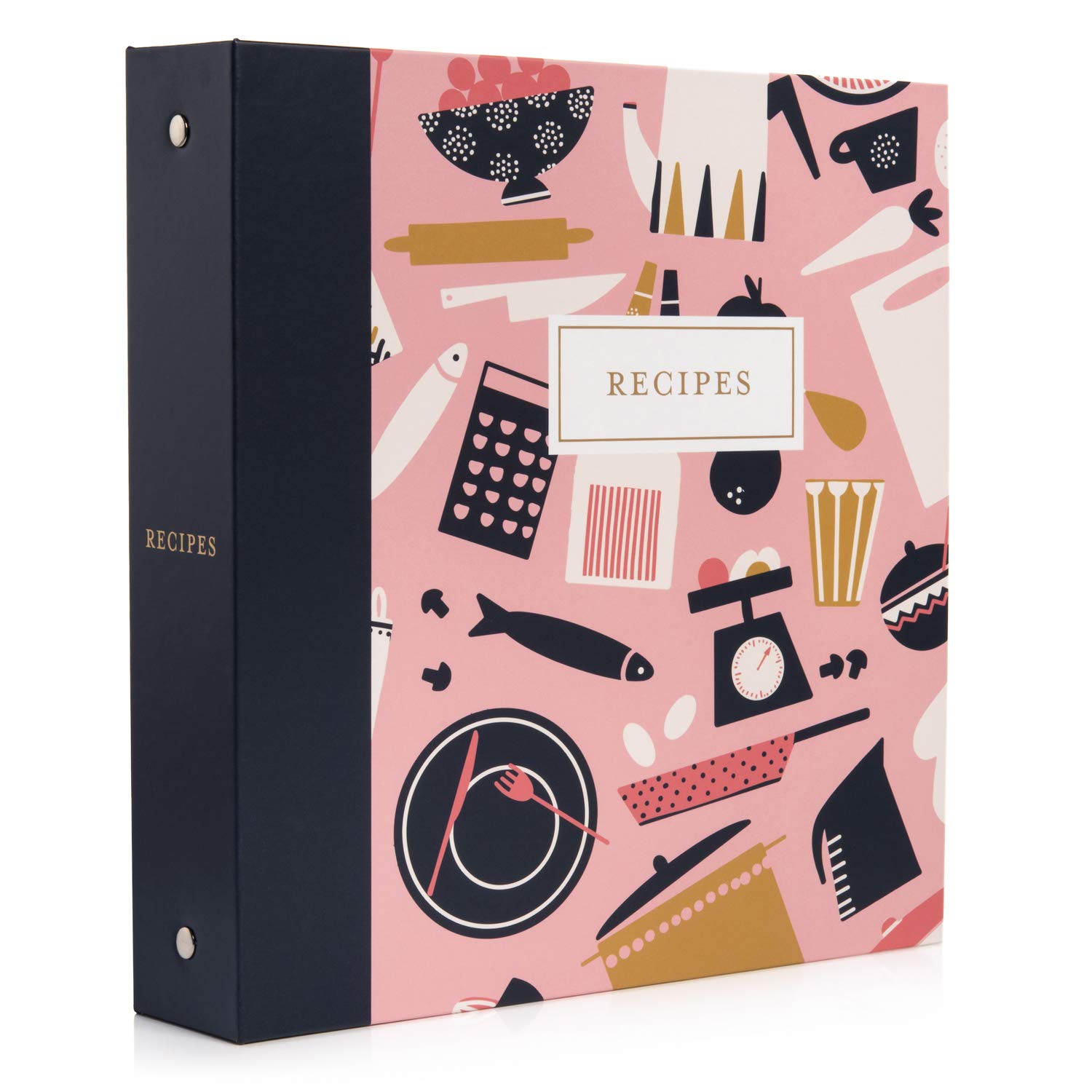 Jot & Mark 3 Ring Recipe Binder (Mise En Place, 8.5" x 9.5" Recipe Binder)