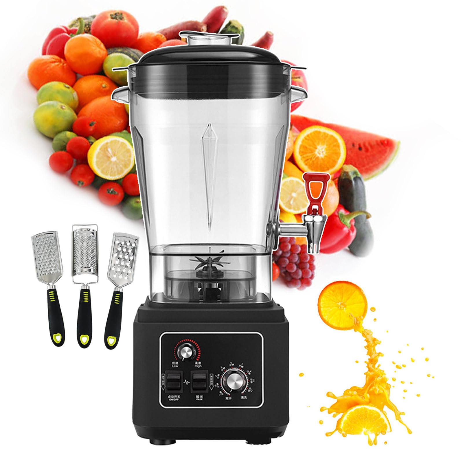 Frullatori da Banco 2900w | Frullatore per Alimenti E Macina Noci 11l/15l/19l | Macchina per Bevande da Cucina | Frullatore Multifunzionale, 7 velocità, Succhi, Frullati, Frullati,11L