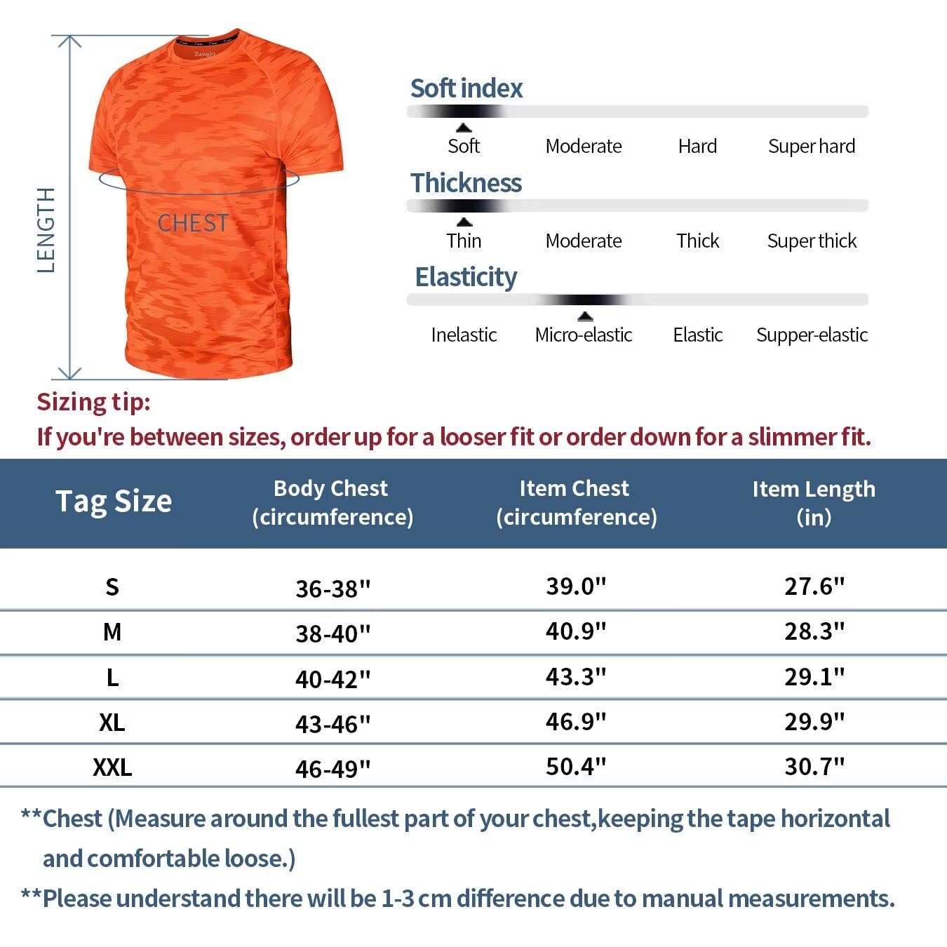 Zengjo Camisetas de Entrenamiento para Hombre, de Secado rápido, Manga Corta, atlética, para Correr, Gimnasio